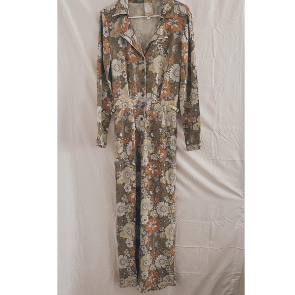 Free People Da-Nang Silk Utility Floral Jumpsuit - Picture 9 of 12